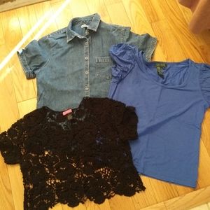 Lot of 5 Women's Short Sleeve Tops - Size Small